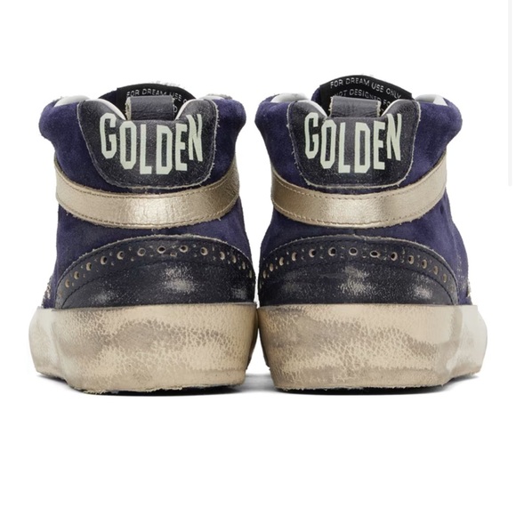 New Golden Goose Navy Mid Star Sneakers - Picture 2 of 16
